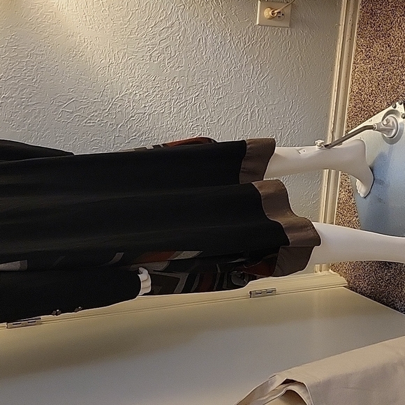 Darkwin Black Turkish Artsy Designer Long Sleeve Grunge Dress - Picture 12 of 13